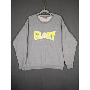 Glogang Glory University Crew Sweatshirt Size XL Gray